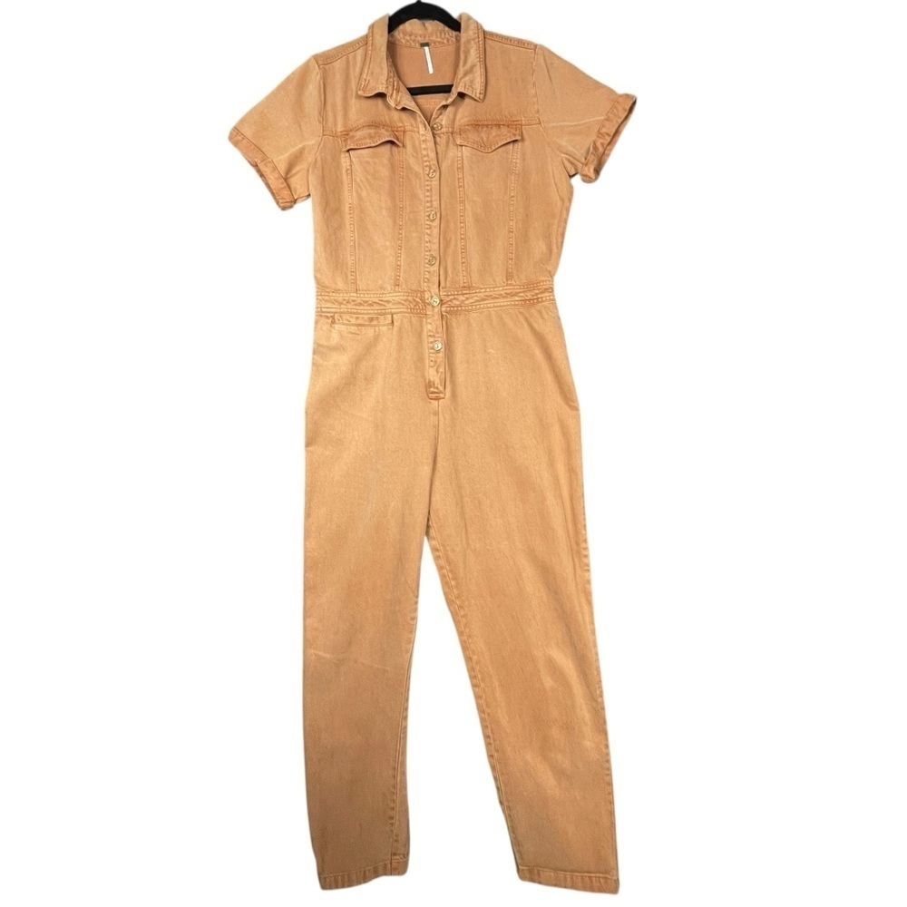 Young Fabulous & Broke Rust Color Fun Casual Utility Khari Jumpsuit - Sz L